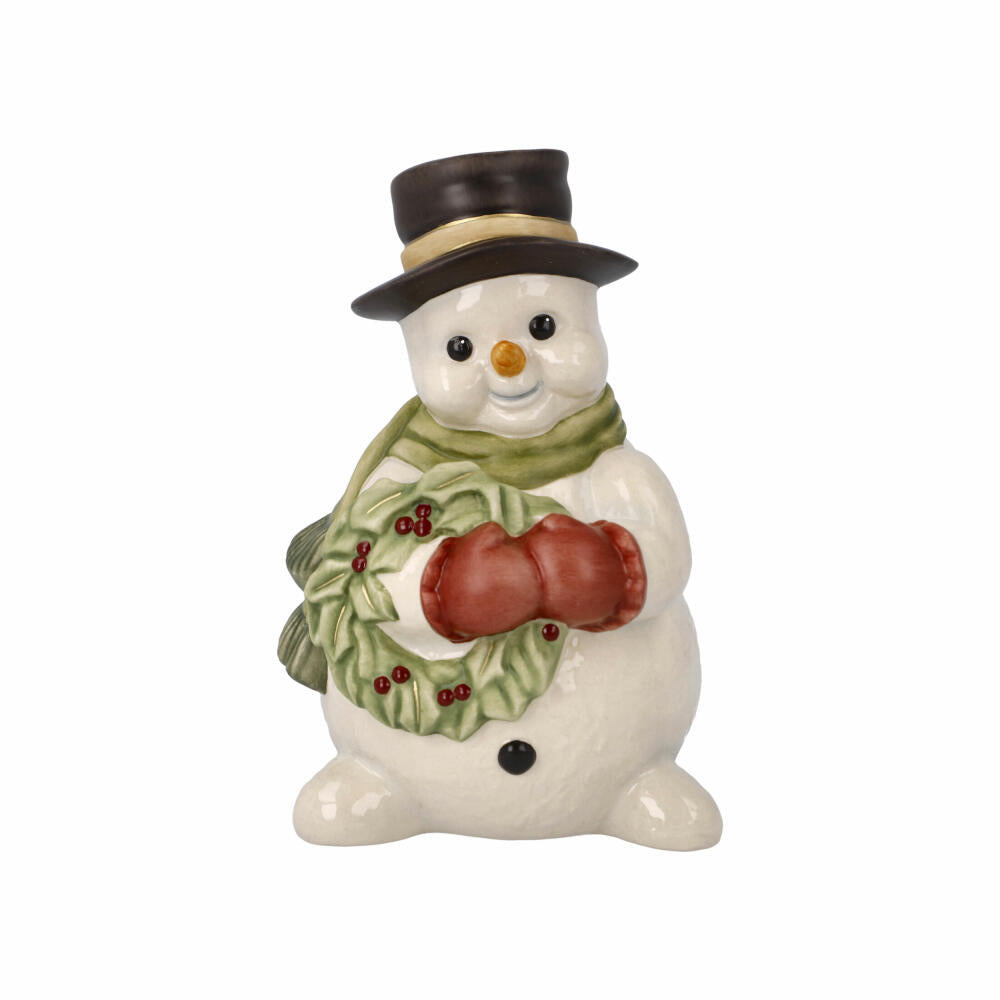 Goebel Figurine Snowman Decorative Winter Time, Decorative Figure, Stoneware, Colorful, 12 cm, 66703931