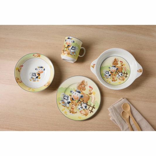 Ritzenhoff & Breker Tiere Kinderset Hoftiere, 2-tlg., Becher, Schale, Geschirr, Kinder, Porzellan, 428292