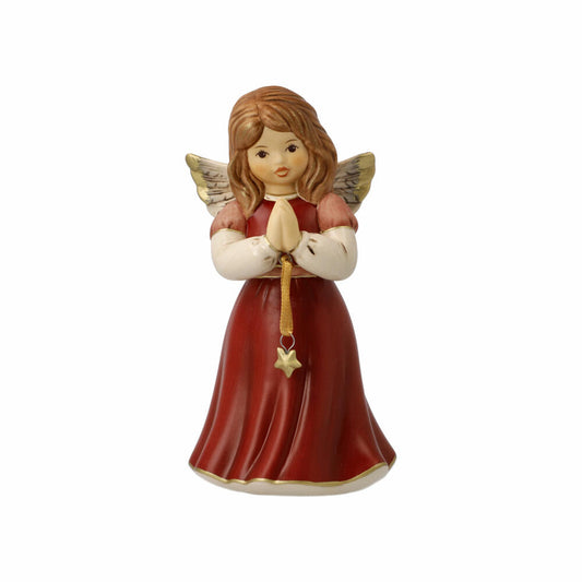 Goebel decorative figure angel heavenly star, heavenly messenger, stoneware, Bordeaux, 14 cm, 41662291