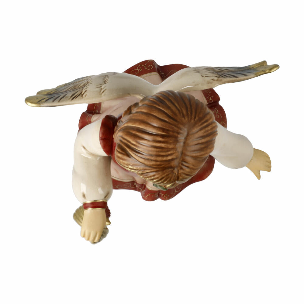 Goebel Angel Sparkling Christmas Star, Decorative Figure, Stoneware, Bordeaux, 26 cm, 41687291