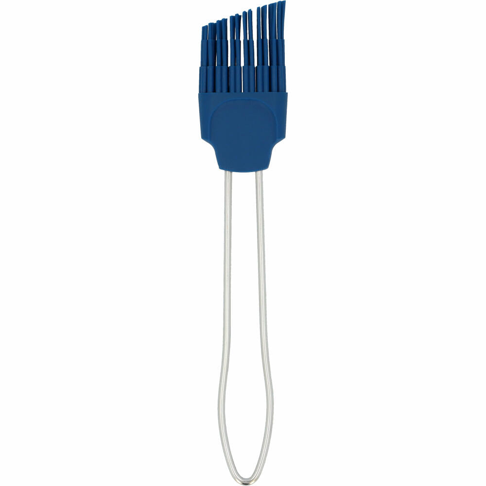 Birkmann Colour Kitchen Silikonpinsel Klein, Backpinsel, Silikonkopf mit Edelstahlgriff, Blau, 3 cm, 422759