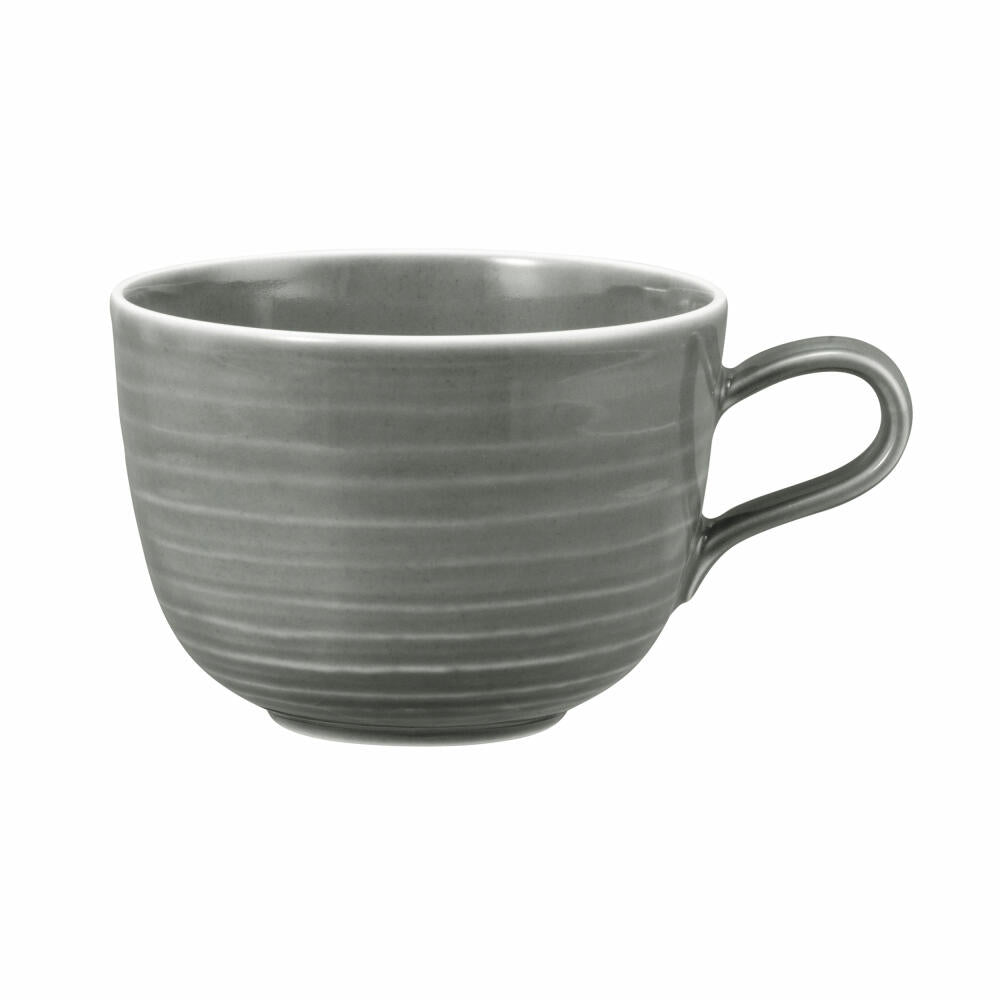 Seltmann Weiden Terra Milchkaffeeobertasse, Milchkaffeetasse, Kaffeetasse, Kaffee Tasse, Porzellan, Perlgrau, 400 ml, 001.764988