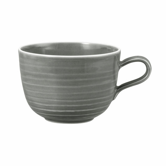 Seltmann Weiden Terra Milchkaffeeobertasse, Milchkaffeetasse, Kaffeetasse, Kaffee Tasse, Porzellan, Perlgrau, 400 ml, 001.764988