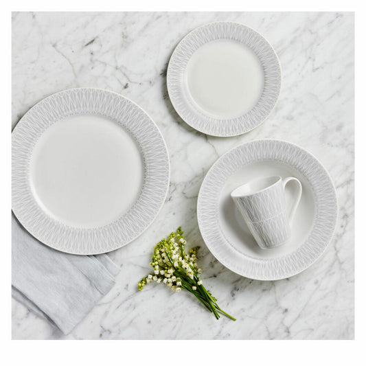 Maxwell & Williams ZENITH Dinner-Set, 16-tlg., Tafelservice, Tafelset, in Geschenkbox, Porzellan, Grau, II0109