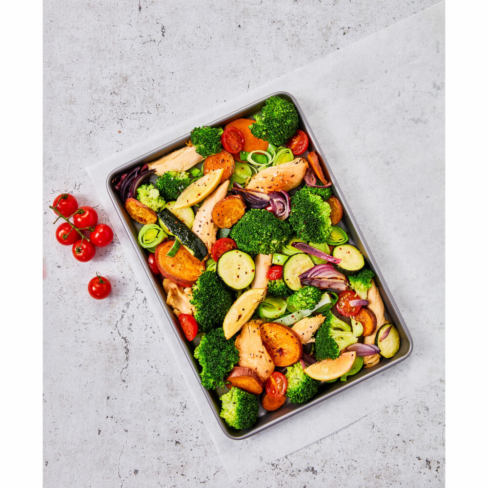 Birkmann Bakers Best Ofenblech, Gr. M, Backblech, Ofenschale, Karbonstahl, 34 x 24 cm, 886391