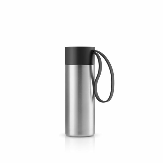 Eva Solo Isolierbecher To Go Cup, Edelstahl, Kunststoff, Silikon, Black, 350 ml, 567003