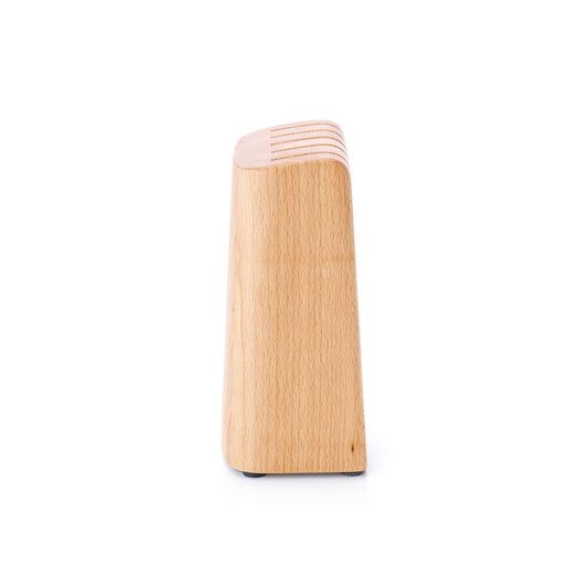 Brabantia Profile wooden knife block, wood, matt steel, for 5 knives, 260469