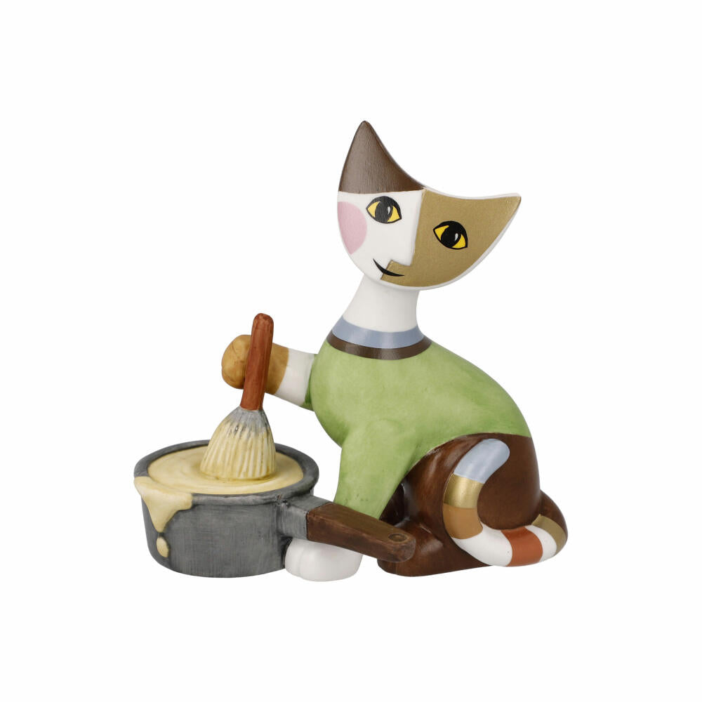 Goebel Figur Rosina Wachtmeister - Katze Cuoco laborioso, Biskuitporzellan, Bunt, 11 cm, 31400851