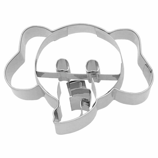 Birkmann elephant head cookie cutter, with internal embossing, cookie cutter, cookie mold, biscuit, cookies, stainless steel, 7 cm, 198166