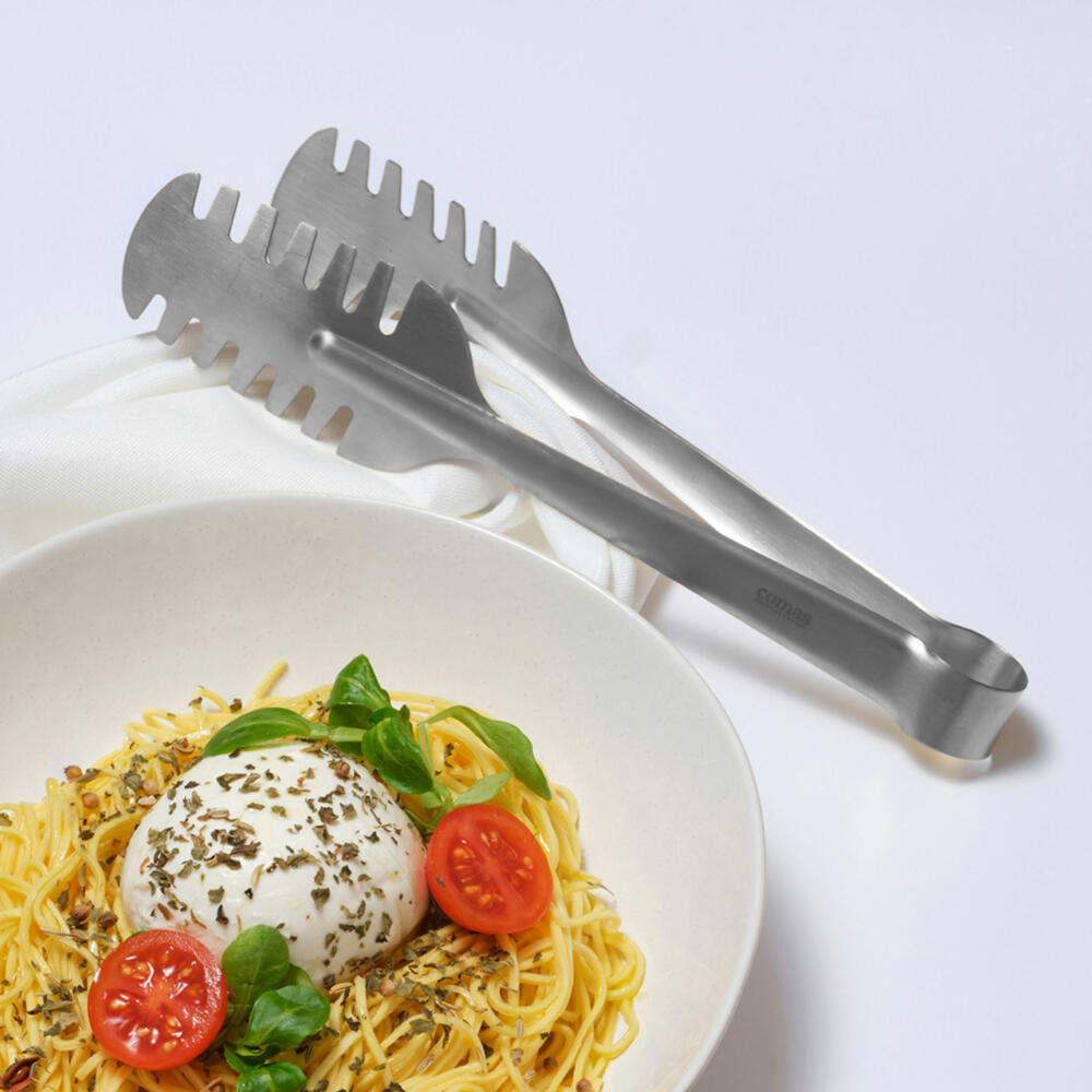 Comas Spaghetti Tongs Elegant, Pasta Gripper, Tongs, Stainless Steel, Mirror Finish, 24 cm, 6771