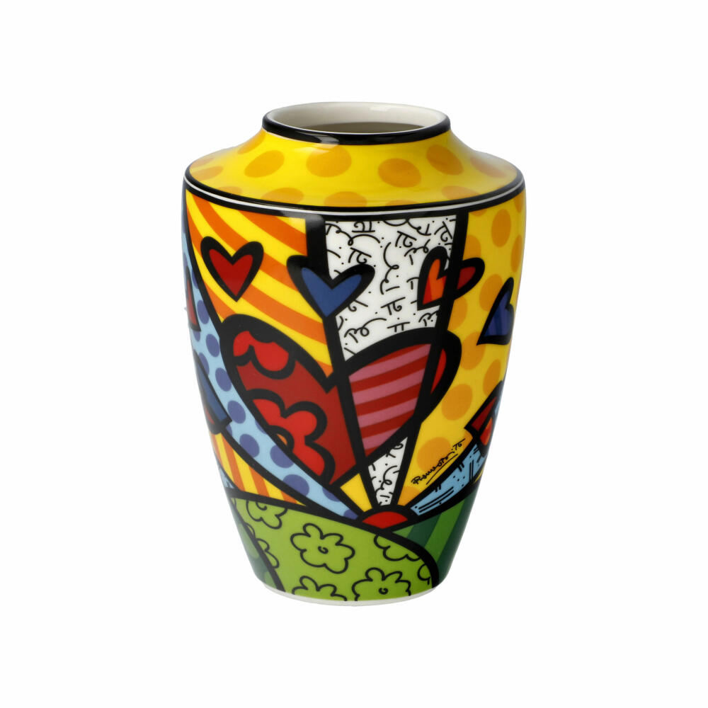 Goebel Vase Romero Britto - A New Day, Romero Britto, decorative vase, flower vase, New Bone China, colorful, 67016051