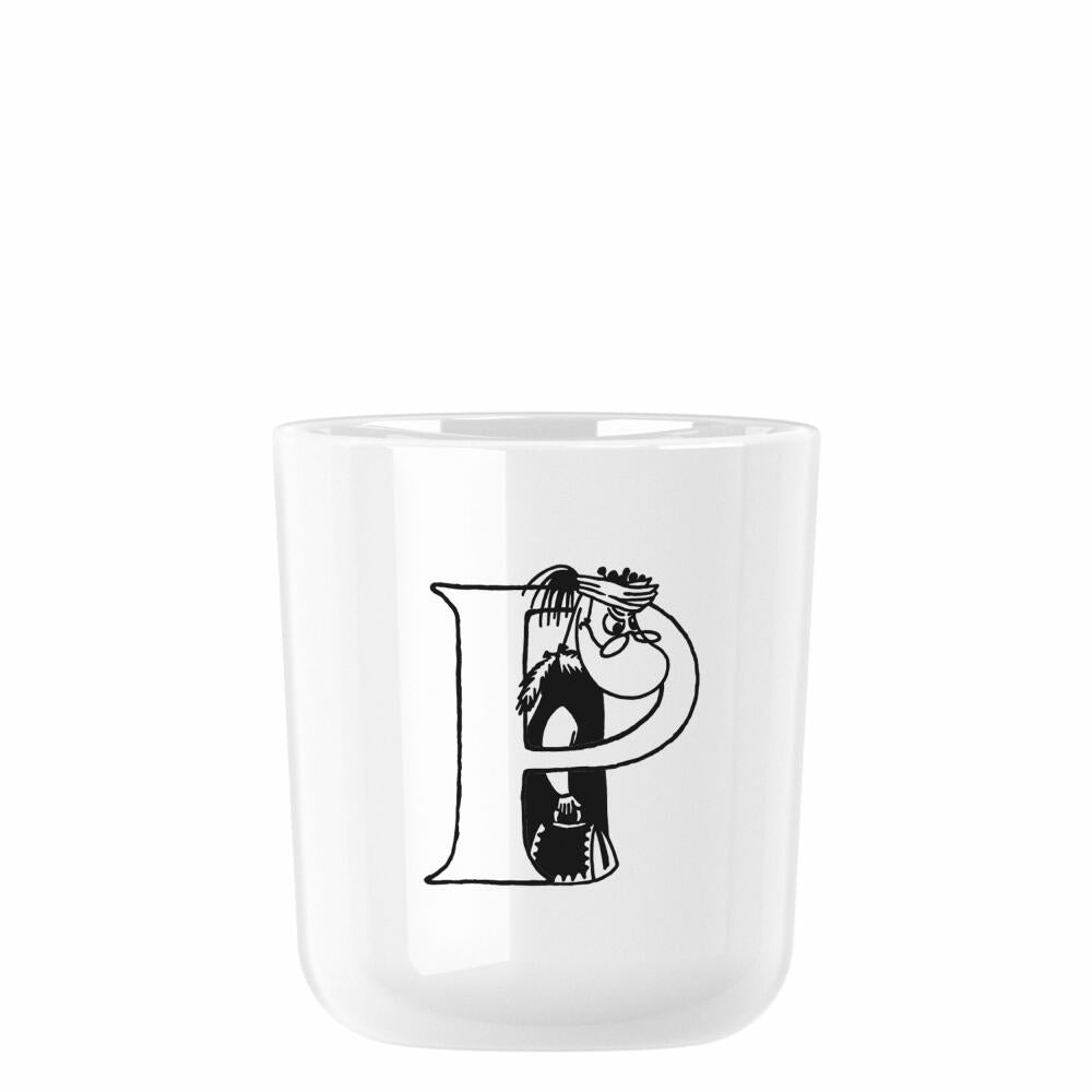 Rig-Tig Tasse Moomin ABC - P, Becher mit Buchstabe, Kunststoff, Weiß, 200 ml, Z00706-P