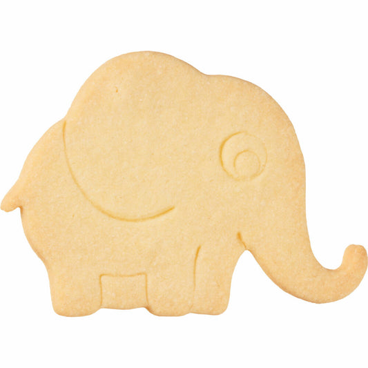 Birkmann elephant cookie cutter, with internal embossing, cookie cutter, cookie shape, biscuit, biscuits, stainless steel, 10.5 cm, 195585