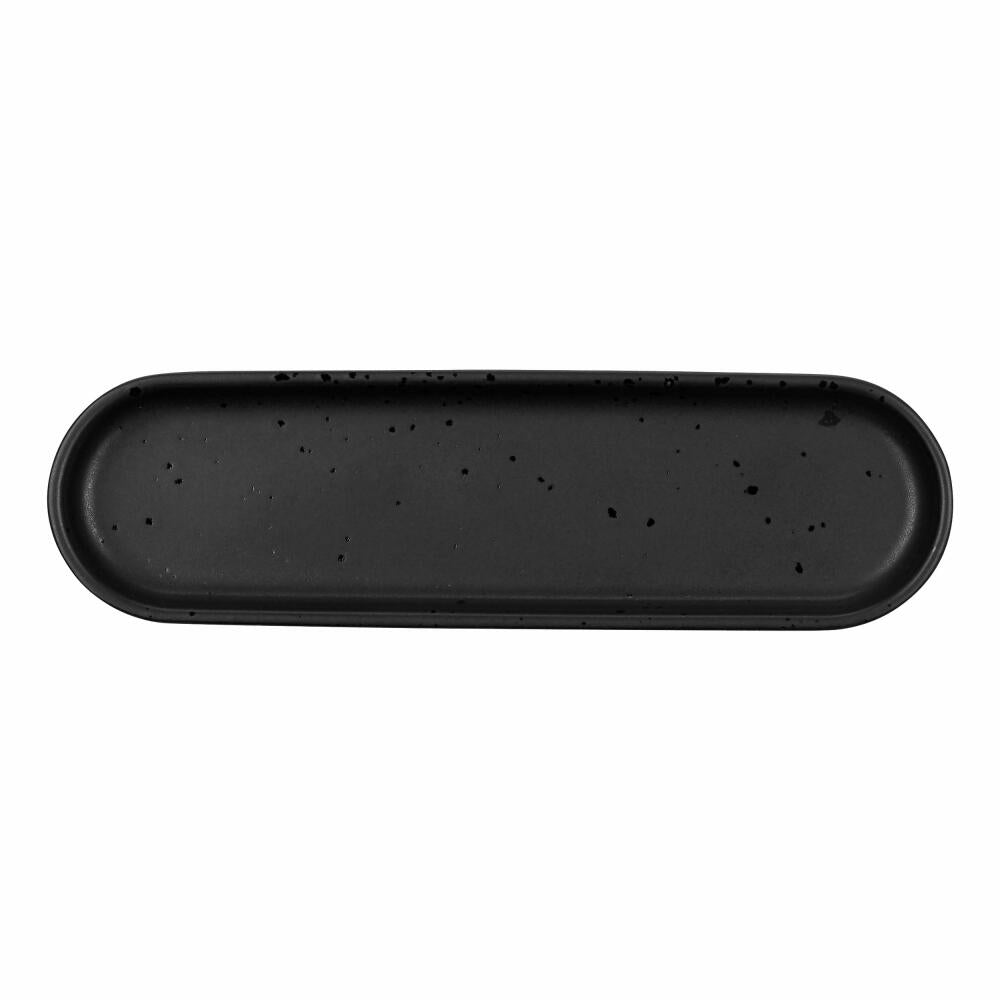 ASA Selection coppa Snackteller, Snack Teller, Häppchenteller, Antipasti, Porzellan, 15 x 4.4 cm, Kuro / Schwarz, 19111190