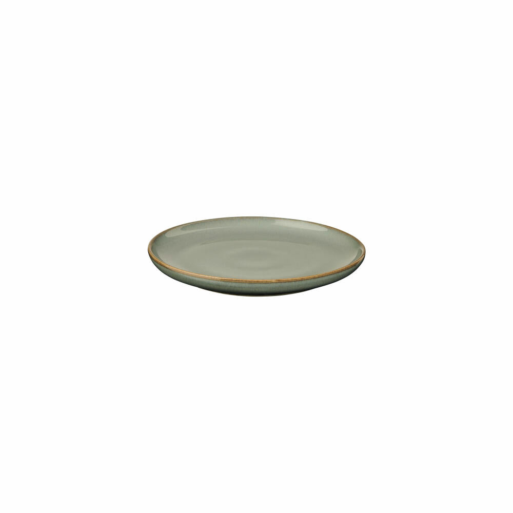 ASA Selection saisons eucalyptus bread plate, bread plate, breakfast plate, cake plate, stoneware, green, Ø 14.5 cm, 27131175