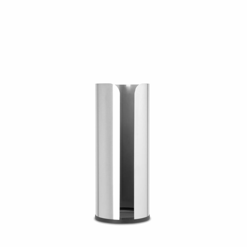 Brabantia Toilettenrollen-Spender ReNew, Stahl, Kunststoff, Matt Steel, für 3 Rollen, 280566