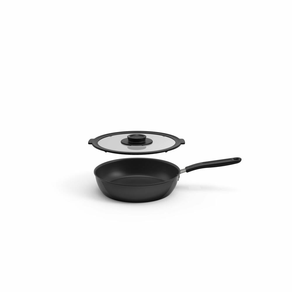 Fiskars Functional Form Sauté Pan, with Lid, Frying Pan, Frying Pan, Aluminium, Ø 26 cm, 1026575