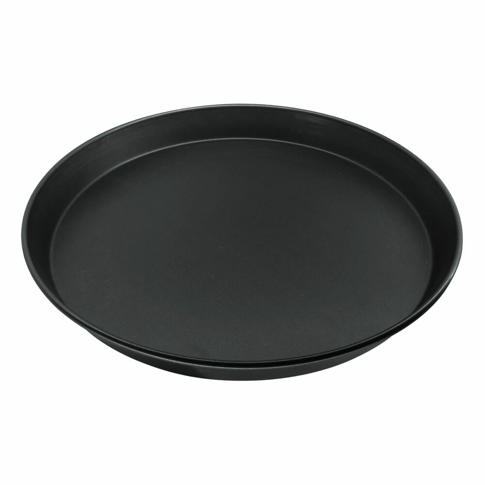 Zenker Pure Baking Tray Round, Baking Tray, Pizza Tray, Baking Pan, Pizza Baking Tray, Cake Tray, Ilag Special, Black, Ø 30 cm, 3988