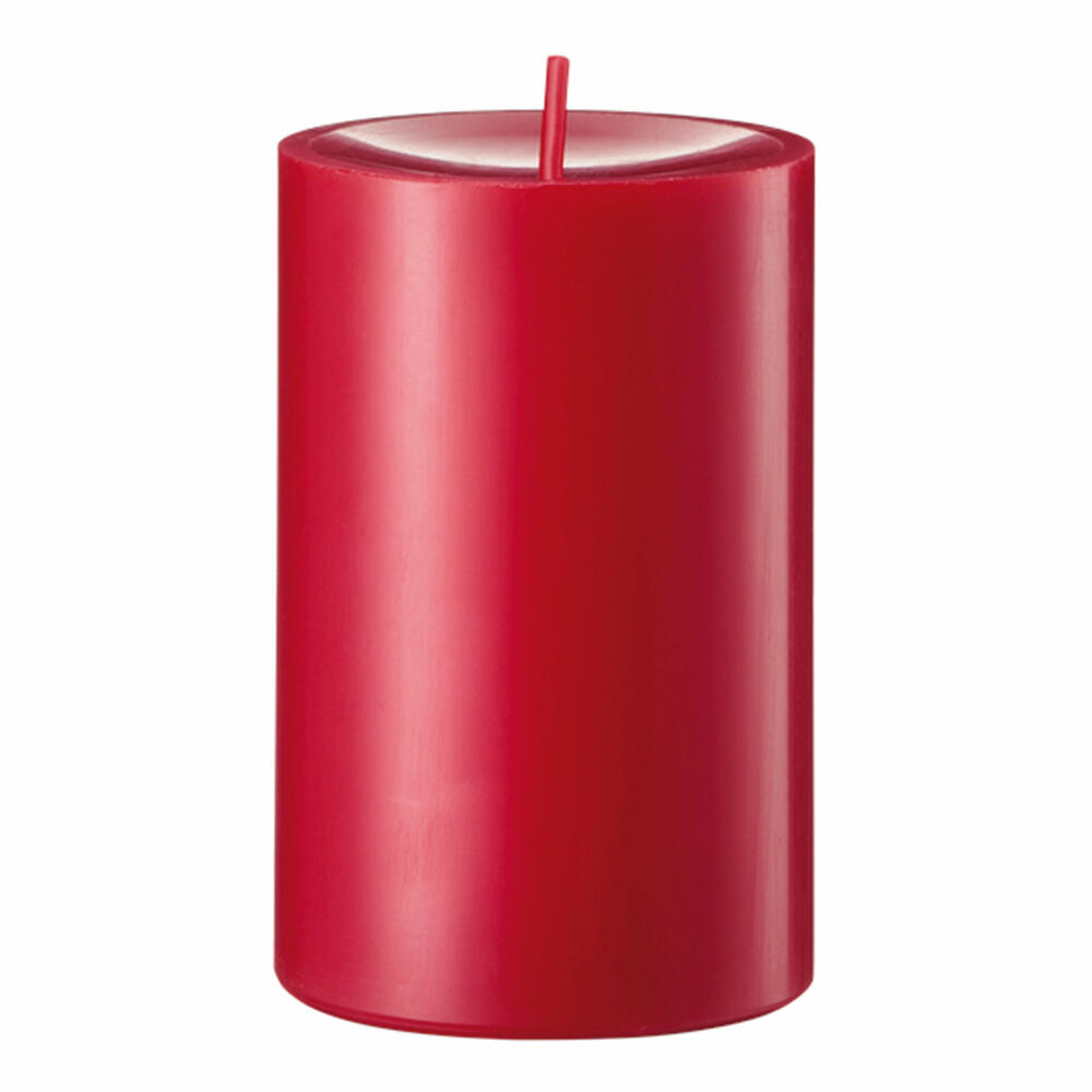 Engels Kerzen Original Stumpen Cast, pillar candle, stump candle, paraffin, cinnabar, Ø 8 cm, H 12 cm, 62008012200