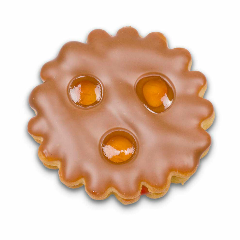 Städter Linzer cookie cutter with ejector Linzer 3-hole, cookie cutter, cookie mold, biscuit, cookies, stainless steel, Ø 4.8 cm, 954053