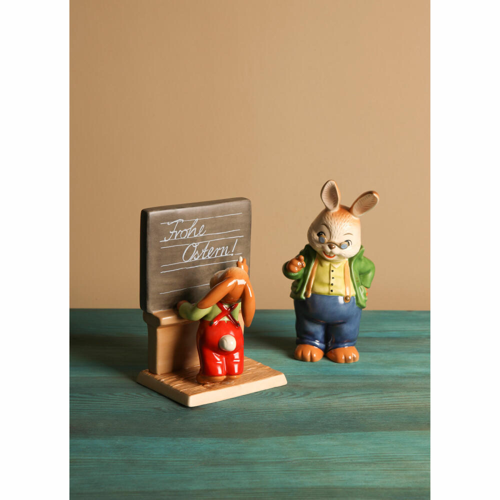 Goebel Figurine Rabbit School - That's what I wish for you, Stoneware, Colorful, 14 cm, 66845441