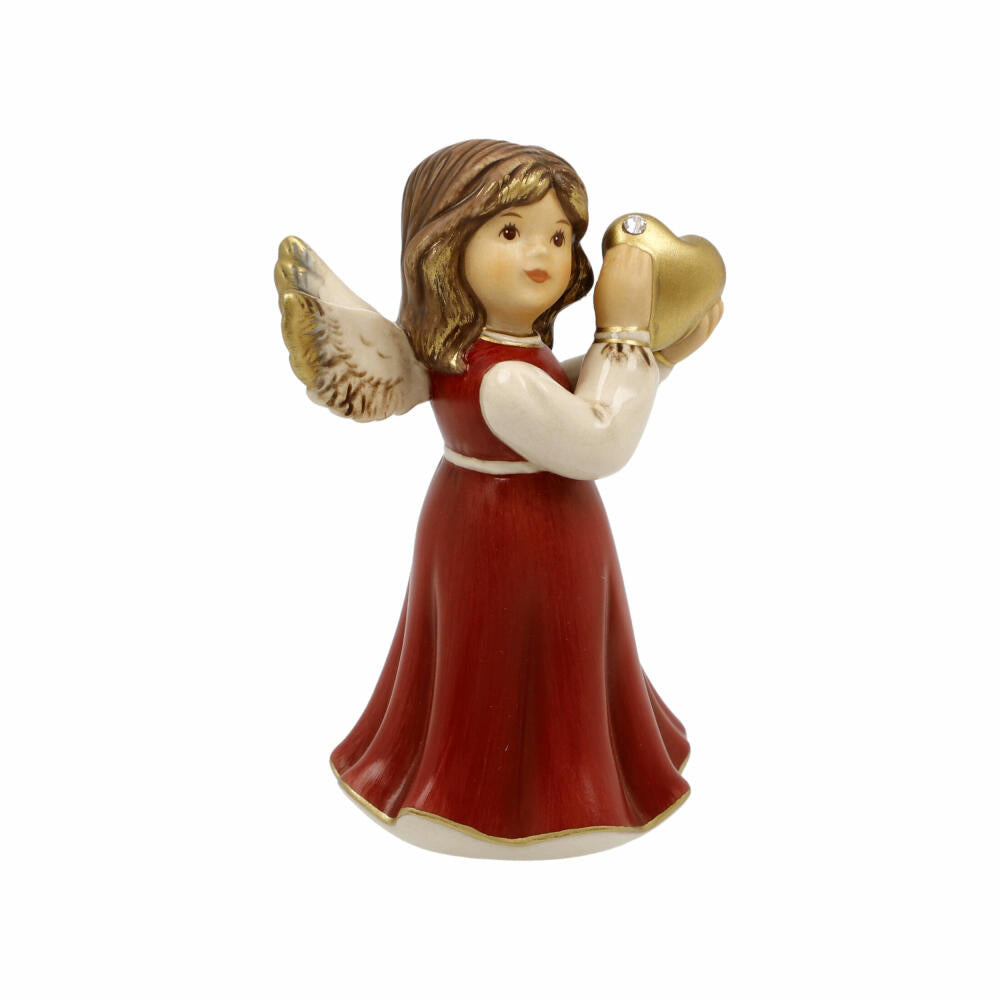 Goebel Angel Follow Your Heart, decorative figure, stoneware, Bordeaux, 8.5 cm, 41663291