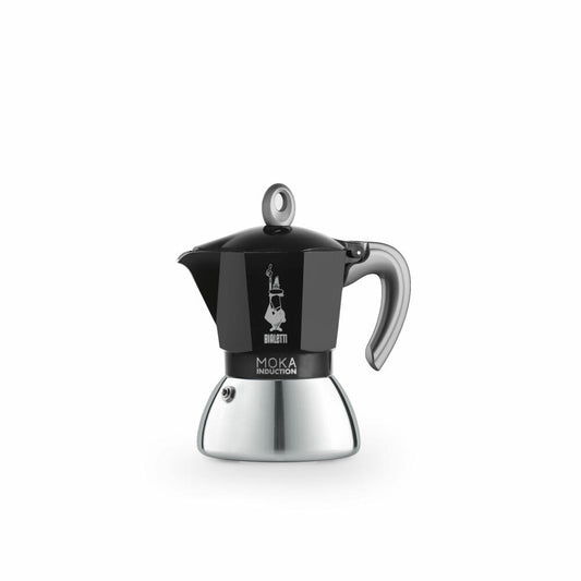 Bialetti Espresso Maker New Moka Induction for 4 Cups, Espresso, Espresso Pot, Induction, Stainless Steel, Black, 150 ml, 6934