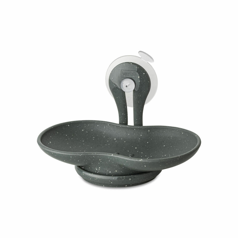 Koziol Soap Dish Loop, Soap Dish, Organic Recycled, Recycled Ash Grey, 1451120