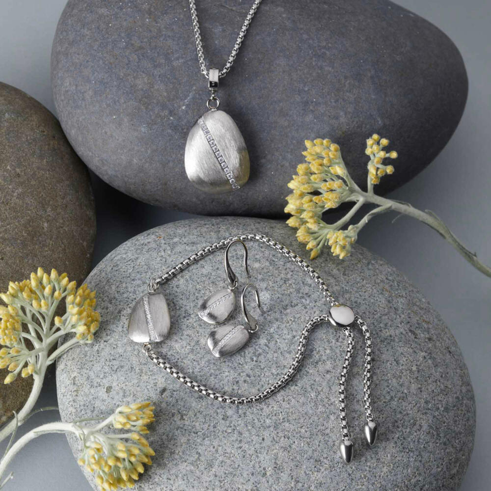 Leonardo Jewels Necklace Ciottolo, Necklace, Chain, Fashion Jewelry, Stainless Steel, Glass Crystals, 018293