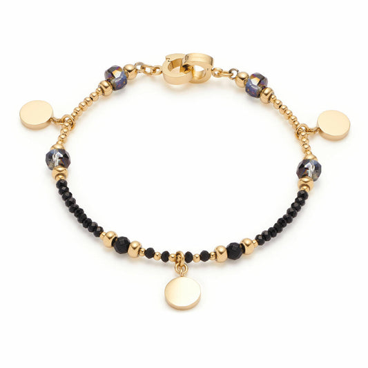 Leonardo Jewels Armband Cesira Clip & Mix, Armschmuck, Modeschmuck, Edelstahl IP gold, Glasperlen, 018305