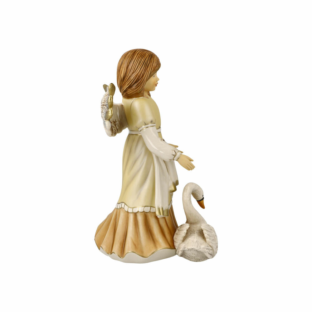 Goebel Angel Graceful Swan Friend, Decorative Figure, Stoneware, Champagne, 26 cm, 41670071