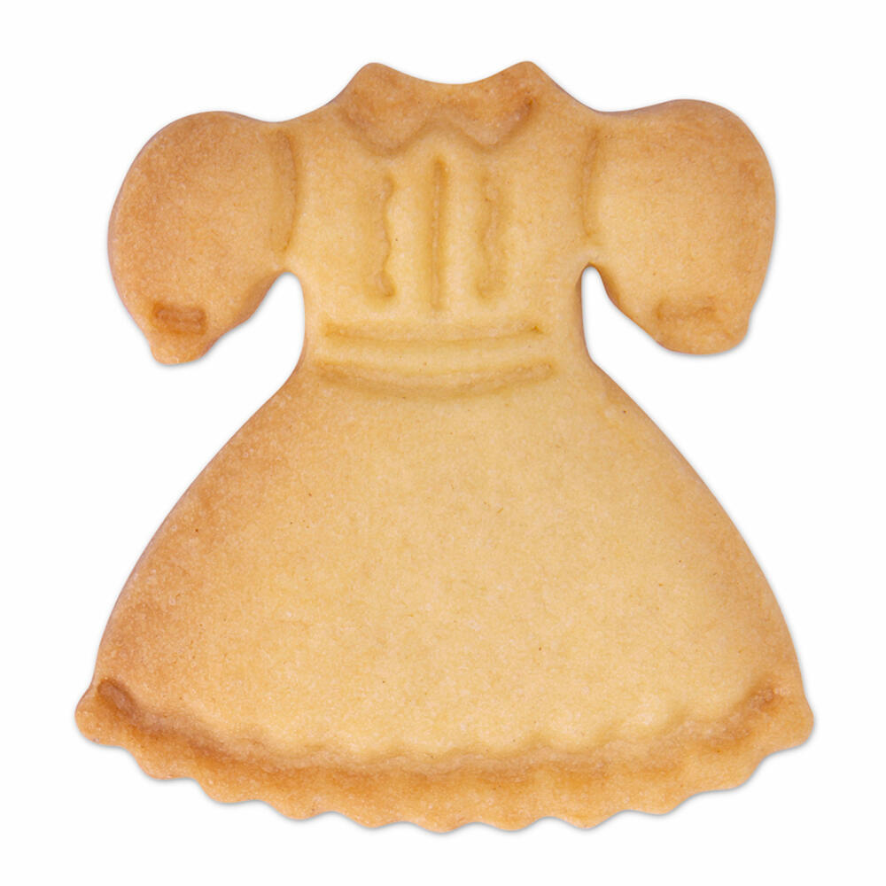 Städter embossed cookie cutter with ejector dress, cookie cutter, cookie mold, biscuit, cookies, plastic, 6 cm, 170377