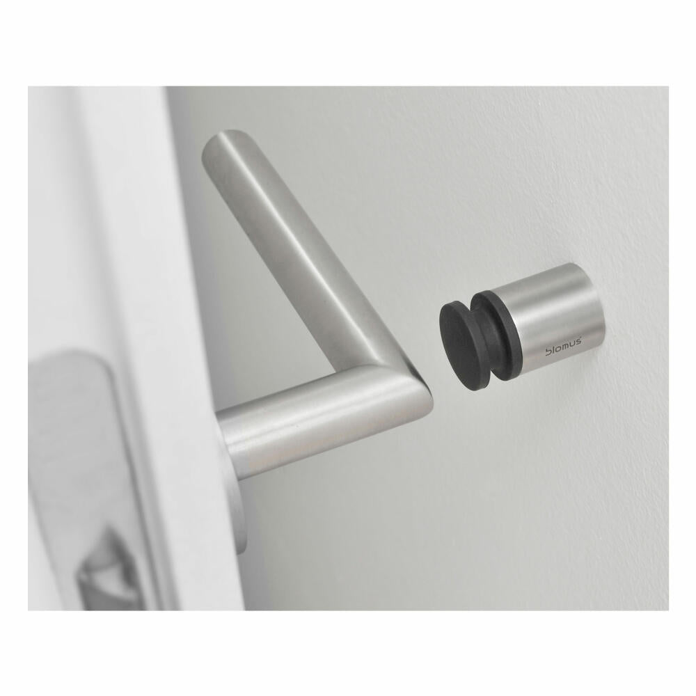 Blomus wall door stop Entra, door stop, door buffer, stainless steel / plastic, 4 cm, 65353