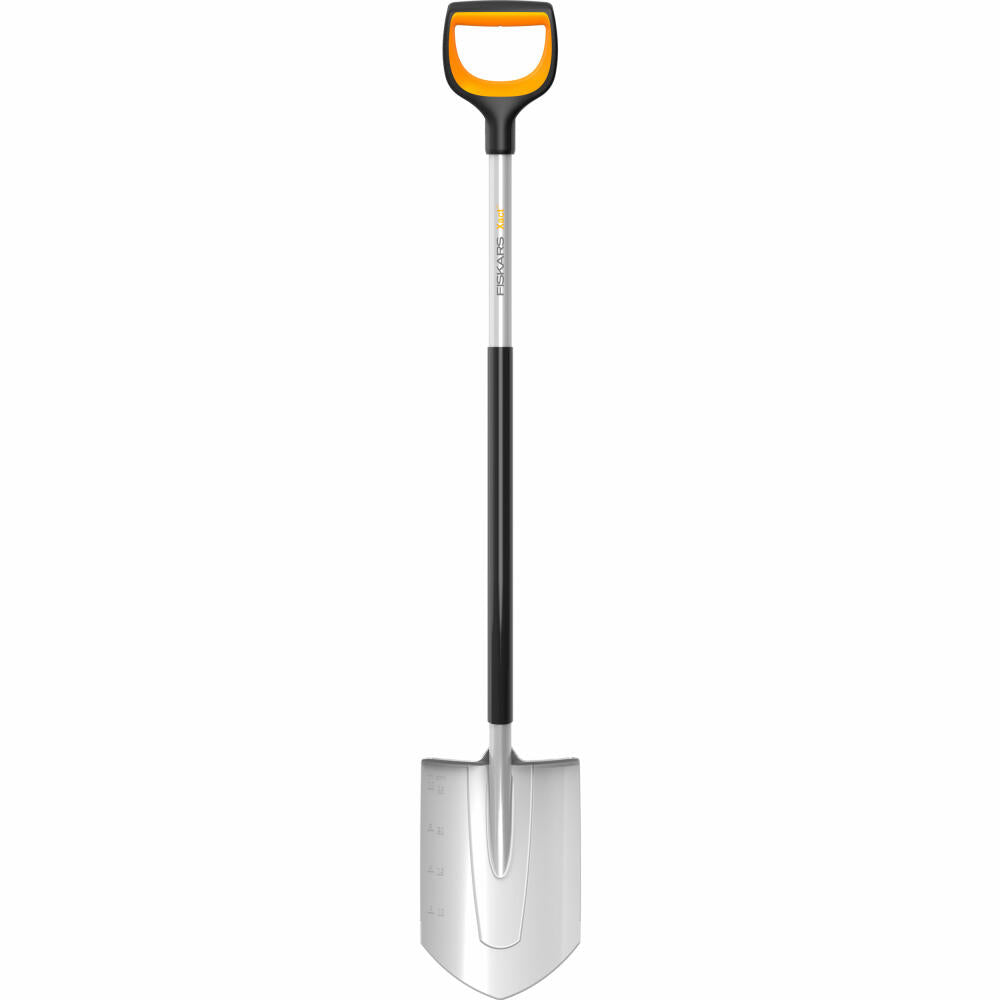 Fiskars Garden Spade Xact pointed, Spade, Shovel, Boron Steel, Steel, Plastic, Black, Orange, 120 cm, 1066729