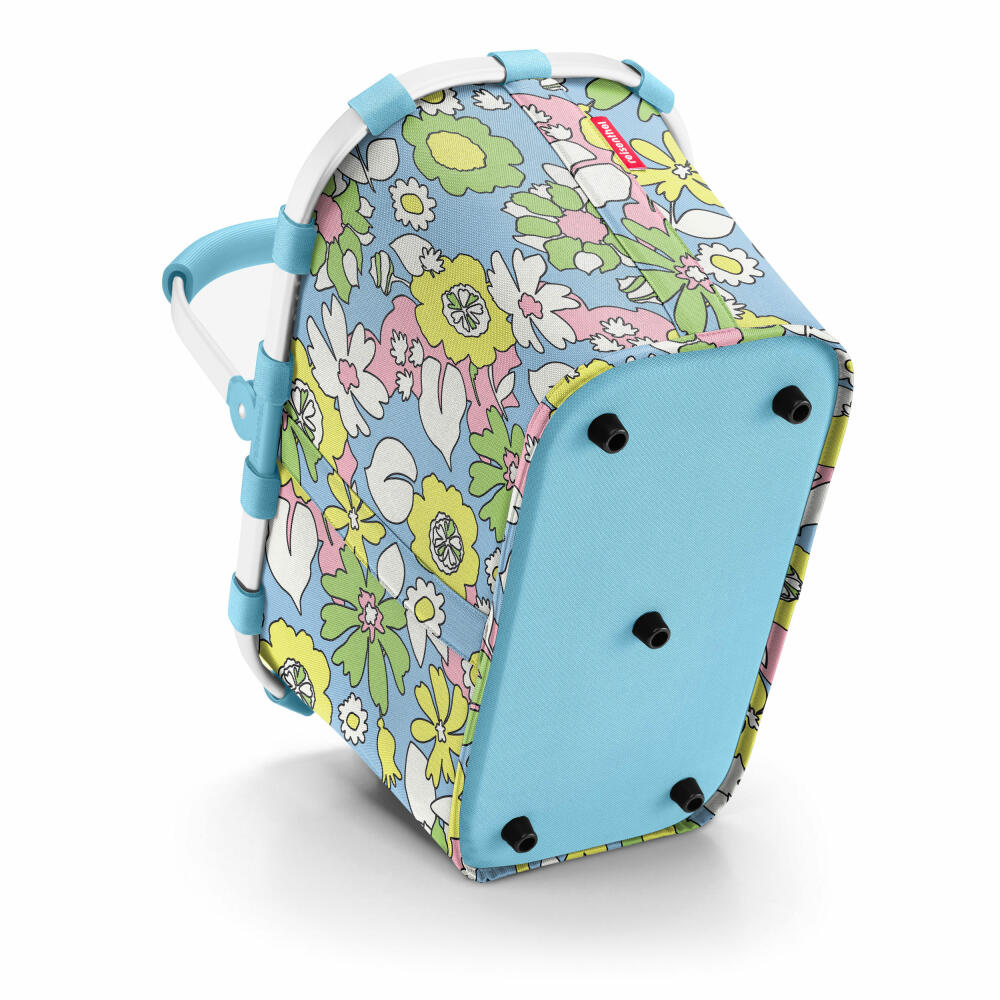 reisenthel carrybag, Einkaufskorb, Korb, Picknickkorb, Tragetasche, Polyestergewebe, Frame Florist Lagoon, 22 L, BK4093