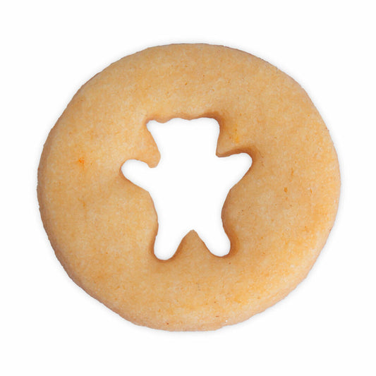 Städter Ausstecher Bär in Ring Mini, Ausstechform, Plätzchenform, Keks, Plätzchen, Edelstahl, Ø 3 cm, 955271