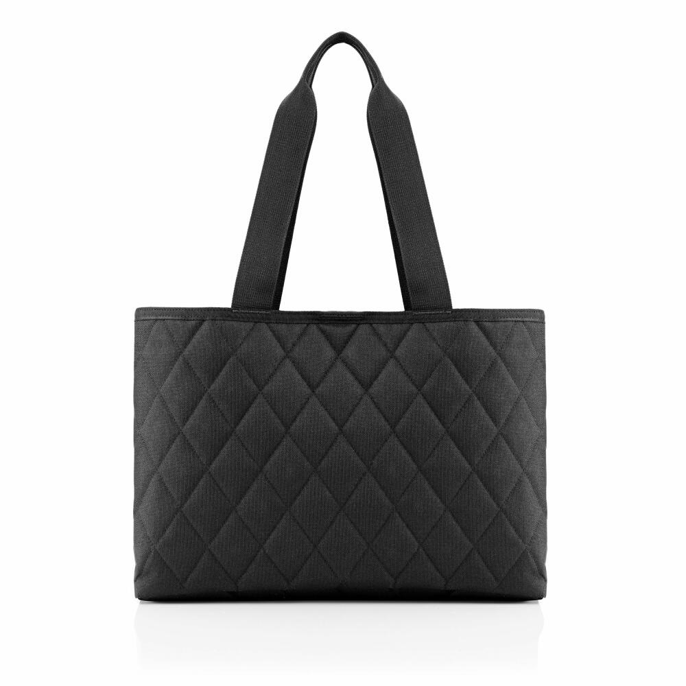 reisenthel classic shopper L, tote bag, shopping bag, shoulder bag, handbag, Rhombus Black, 12 L, DK7059