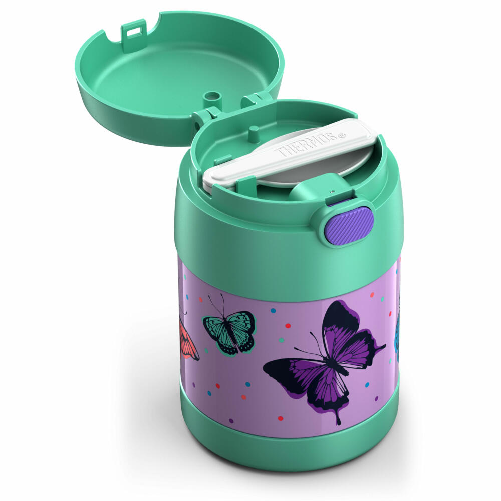 THERMOS kids insulated food container FUNTAINER FOOD JAR, food container, thermal container, stainless steel, Butterflies, 300 ml, 4110401030