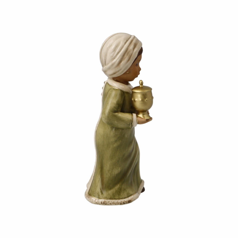 Goebel figure Kaspar, nativity figure, decorative figure, stoneware, colored, 11.5 cm, 41661051