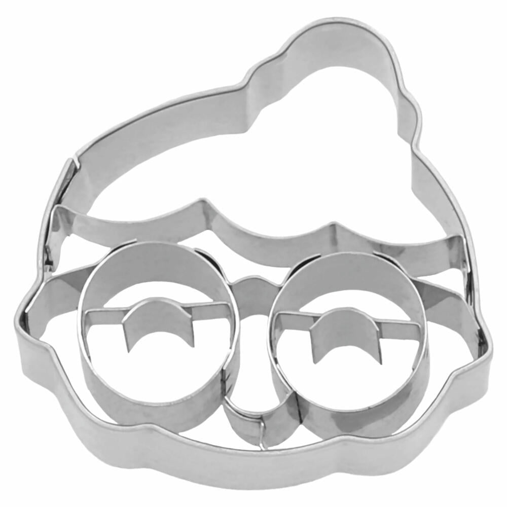 Birkmann cookie cutter Mrs. Claus head, with internal embossing, cookie cutter, cookie mold, biscuit, cookies, stainless steel, 5 cm, 198371