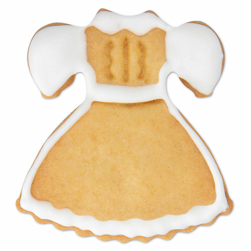 Städter embossed cookie cutter with ejector dress, cookie cutter, cookie mold, biscuit, cookies, plastic, 6 cm, 170377