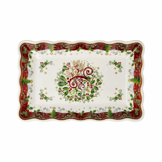 Goebel Bowl Palais Royal - Square, Christmas motif, Porcelain, Colorful, 22 x 14 cm, 51001631