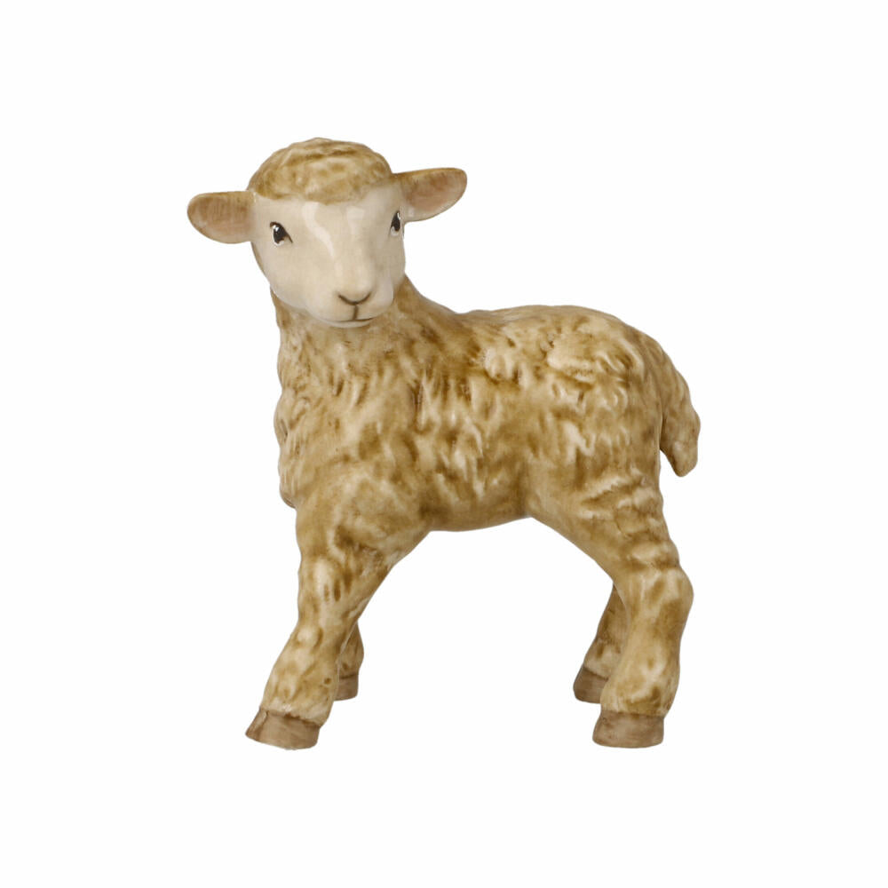 Goebel figurine sheep, nativity figure, decorative figure, stoneware, colored, 6 cm, 41661101