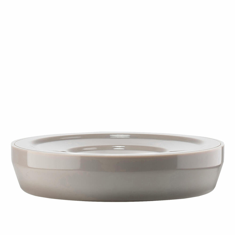 Zone Denmark Soap Dish Suii, Soap Tray, Soap Holder, Acrylic, Taupe, Ø 11 cm, 332169