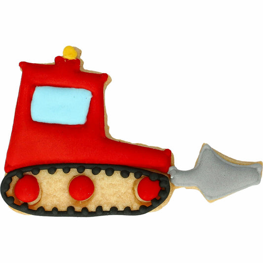 Birkmann Ausstechform Bulldozer, mit Innenprägung, Ausstecher, Plätzchenform, Keks, Plätzchen, Edelstahl, 8 cm, 199149