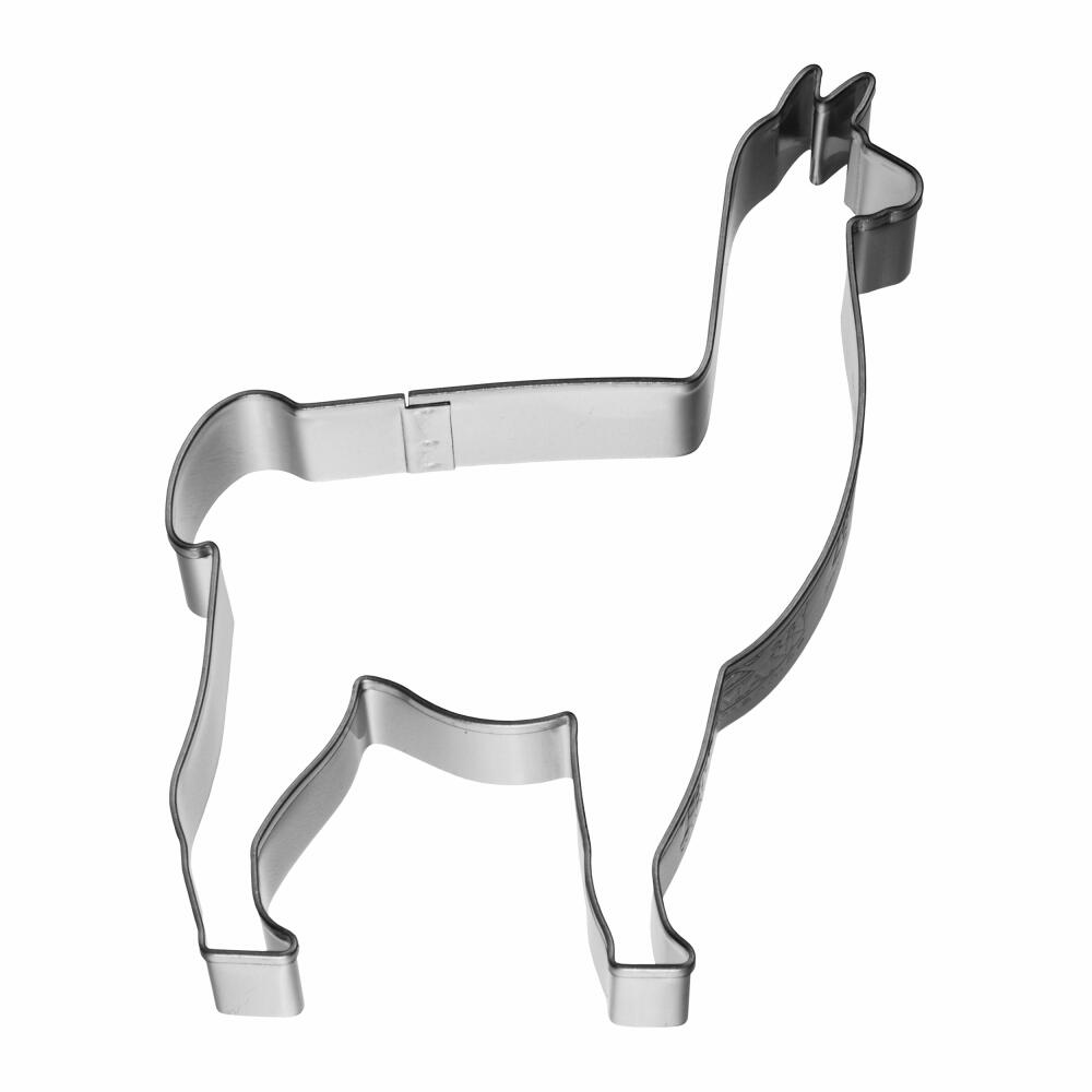 Birkmann cookie cutter llama, cookie cutter, cookie cutter, biscuit cutter, stainless steel, 8.5 cm, 198036