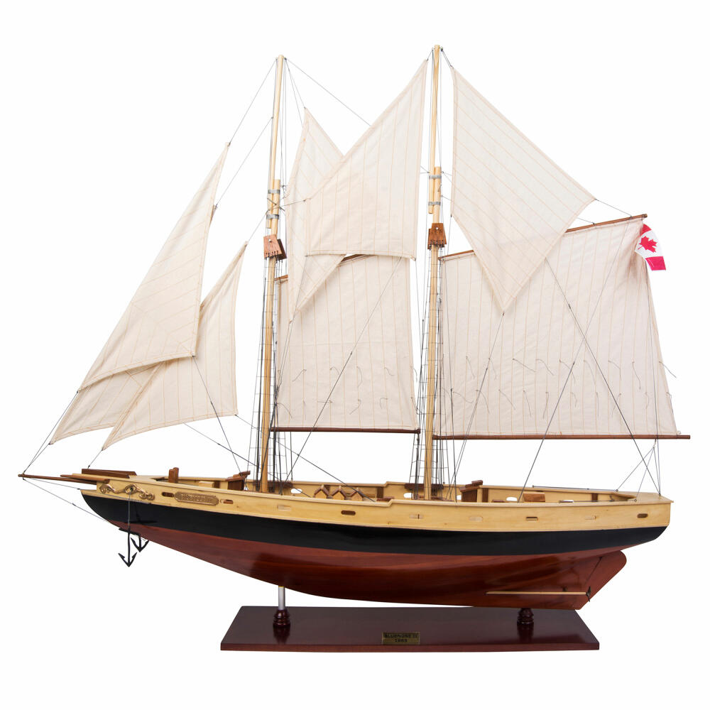 Authentic Models Ship Model Bluenose II Painted, Sailing Ship, Decoration, Cedar Wood, AS138