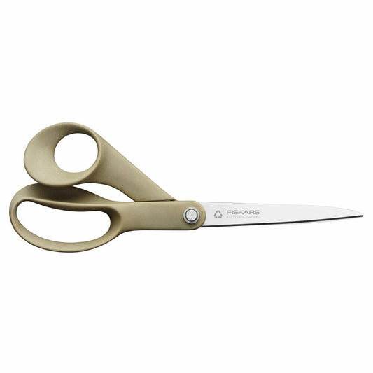 Fiskars Recycled Universalschere, für Rechtshänder, Universal Schere, Allzweckschere, Küchenschere, Edelstahl, 21 cm, 1058094