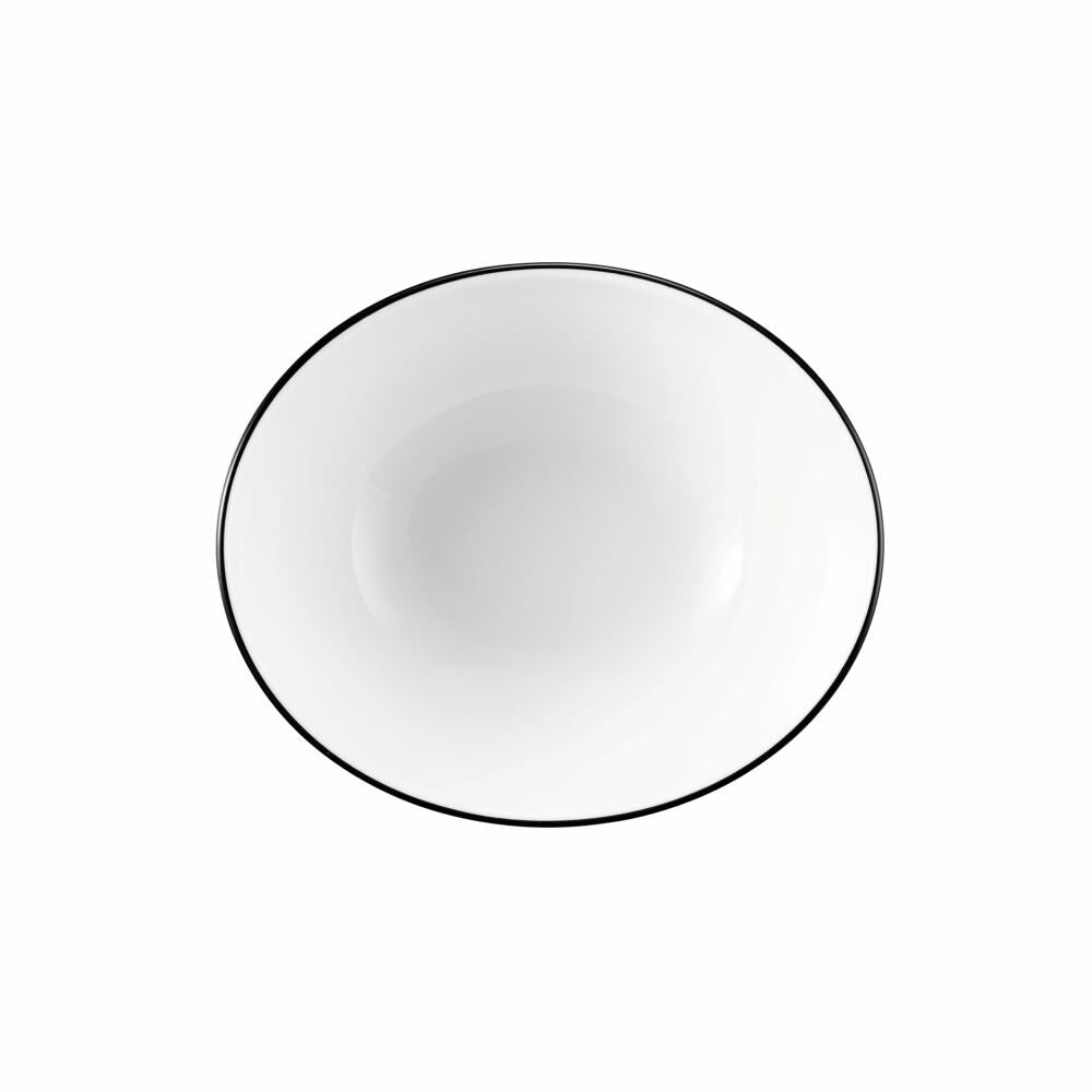 Seltmann Weiden Modern Life Suppenschale, Schale, Schüssel, Porzellan, Black Line, 15.5 x 13.5 cm, 001.758866