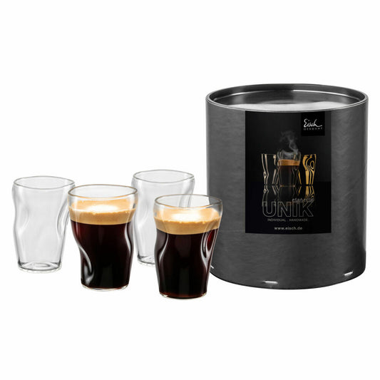 Eisch Espressoglas 4er Set Unik, Espressotasse, handgefertigt, Glas, 100 ml, 30013204